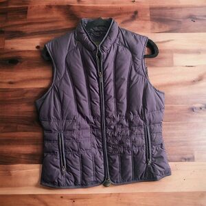 Eddie Bauer down vest. Size L. Purple (grape) color. Snap details on the back.